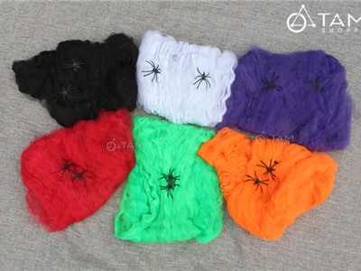 Tấm tơ nhện giả vải lưới mỏng nhiều màu